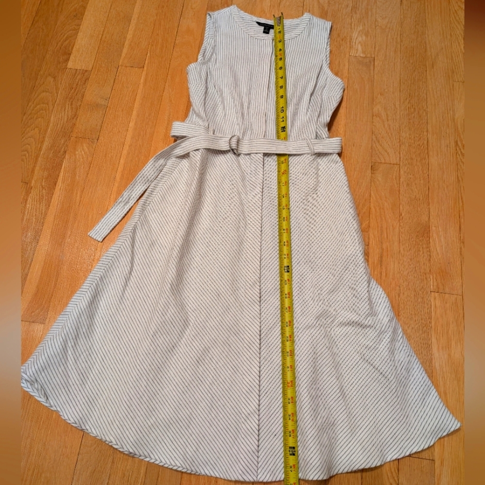 Striped Sleeveless Dress Banana Republic Petite 0